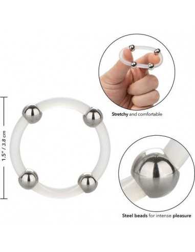 Calex steel beaded silicone ring l. - MySexyShop.eu