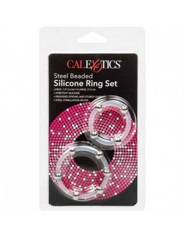 Calex steel beaded silicone ring set | MySexyShop