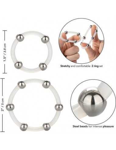 Calex steel beaded silicone ring set | MySexyShop