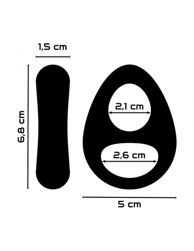 Powering super flexible beständiger ring pr13 doppelschwarz - MySexyShop.eu