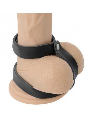 Darkness adjustable leather penis and testicles ring - MySexyShop.eu