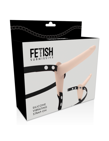 Fetish submissive silicone strap-on vibrator flesh 15cm | MySexyShop (PT)