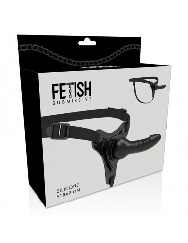 Fetish submissive arnés silicona negro realistic 16cm - MySexyShop.eu