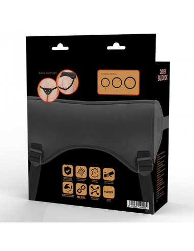 Cyber silicock strap-on harness with 3 rings free - MySexyShop (ES)