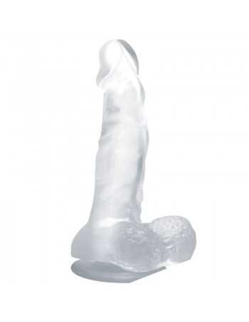 Baile realistic dildo suction cup and testicles 16.7 cm clear |