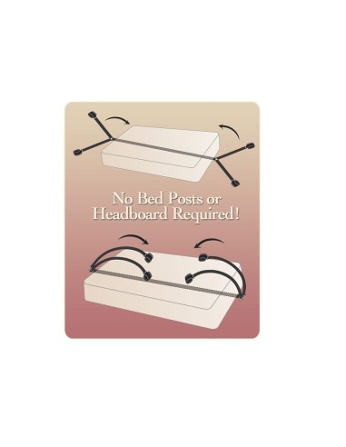 Fetish fantasy bed bindings restraint kit