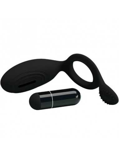 Pretty Love Anillo Vibrador Con Estimulador Ethel - MySexyShop