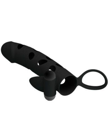 Pretty love vibrating silicone penis sleeve with ball straps 15.2 cm | MySexyShop (PT)
