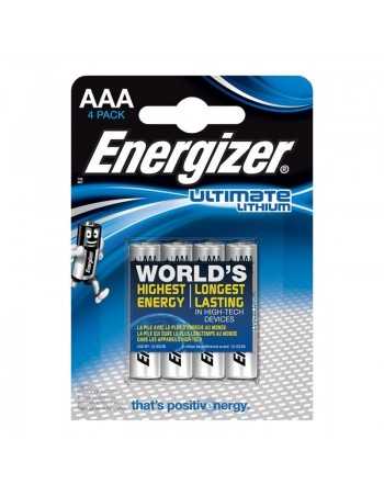 Energizer ultimate lithium lithium batterie aaa l92 lr03 1,5v blister * 4 - MySexyShop.eu