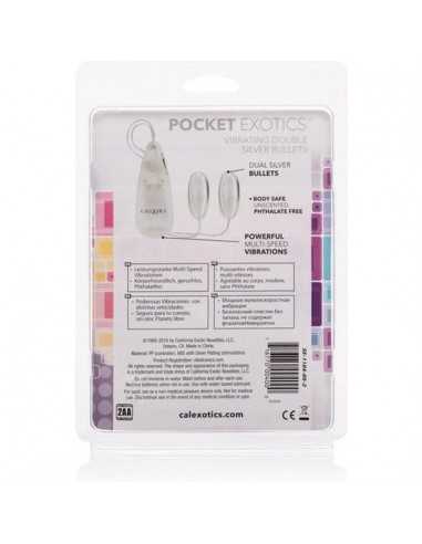 Calex vibrating bullets silver duo | MySexyShop