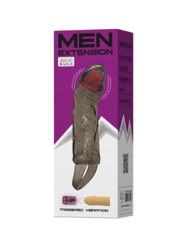 Baile funda extensora pene con vibracion y strap para testiculos 13.5 cm - MySexyShop.eu