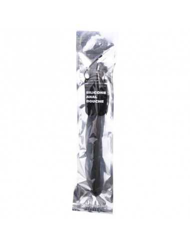 Douche Anal En Silicone Rayé Tout Noir 27cm - MySexyShop