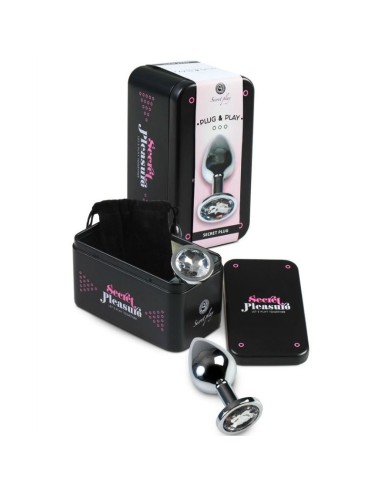 Secretplay plug anal transparent aluminum 8cm | MySexyShop
