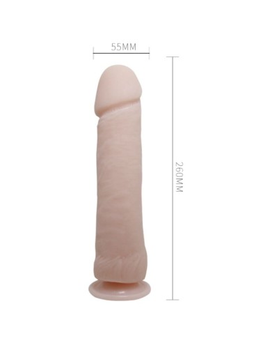 The big penis realistic and vibrating dildo flesh 26 cm