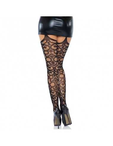 Leg Avenue Scroll Lace Garter Belt Stockings - MySexyShop (ES)