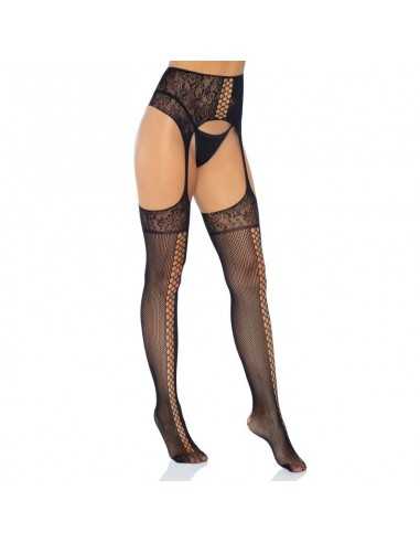 Leg Avenue Lace Up Garterbelt Stockings