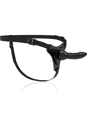 Fetish submissive silicone strap-on black 16cm realistic |