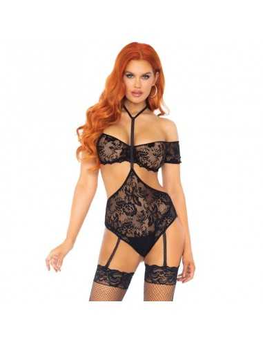Leg Avenue 2 Pieces Lace Bandeau and Garter Teddy - MySexyShop.eu