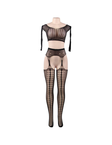 Queen lingerie bodystocking long sleeve top s-l
