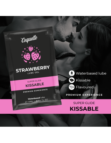 Coquette wasserbasiertes kissable strawberry lube gel 10 ml - MySexyShop.eu