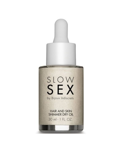 Slow sex hair and skin shimmer dry oil 30 ml | MySexyShop