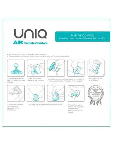 Uniq air female condom 3 units | MySexyShop