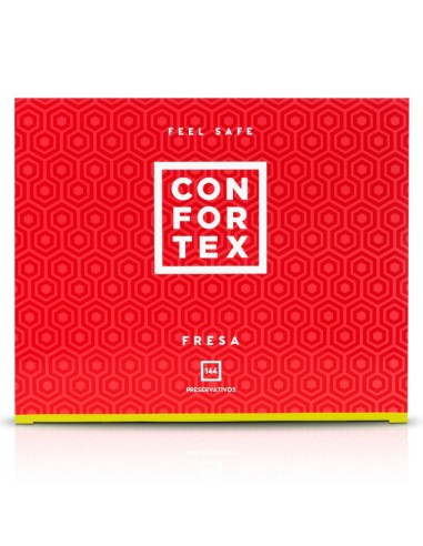 Confortex erdbeerkondom 144 einheiten - MySexyShop.eu
