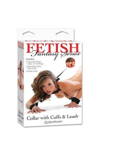 Fetish collar with cuffs & leash | MySexyShop