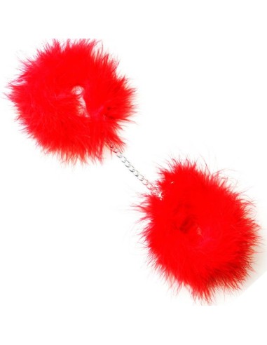 Red marabou handcuffs | MySexyShop