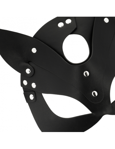 Coquette vegan leather mask with cat ears - MySexyShop (ES)