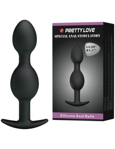 Pretty Love Bolas Anales Silicona 12.5 Cm Negro - MySexyShop