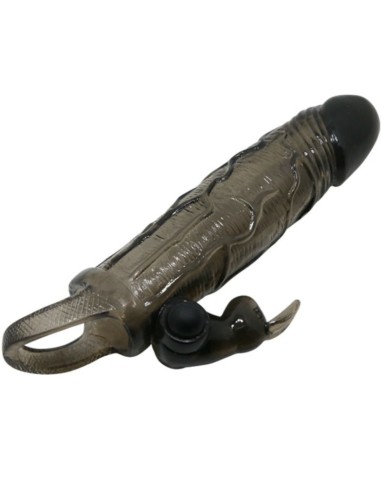 Brave man funda realistica pene con rabbit 16.5 cm negro - MySexyShop.eu