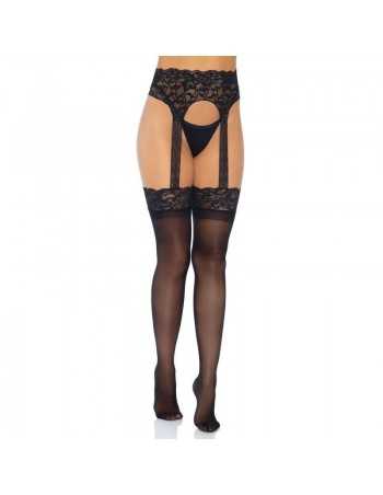 Leg Avenue Medias Con Liguero Opacas Talla Unica - MySexyShop