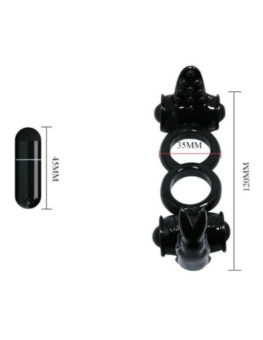 Baile sweet ring double ring with double rabbit - MySexyShop (ES)