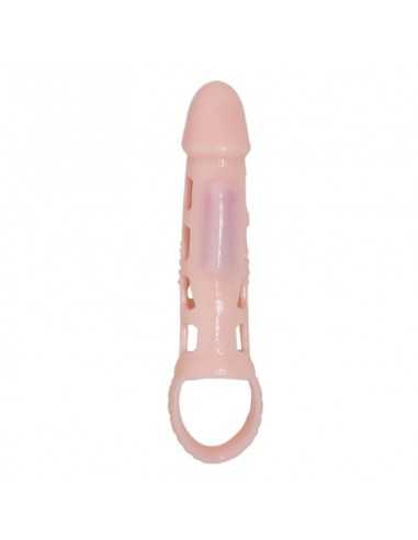 Baile funda extensora pene con vibracion y strap 13.5 cm - MySexyShop.eu