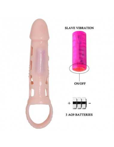 Baile funda extensora pene con vibracion y strap 13.5 cm - MySexyShop.eu
