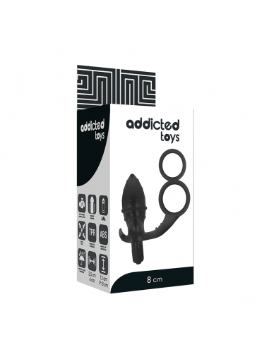 Addicted toys anal plug mit doppeltem schwarzen ring - MySexyShop.eu