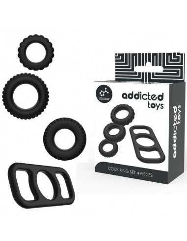 Addicted Toys Cock Ring Set 4 pieces - MySexyShop.eu