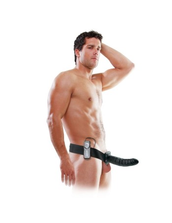 Fetish fantasy 19 cm vibrierendes hollow strap-on schwarz - MySexyShop.eu