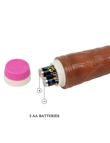 Waves of pleasure realistic vibrator brown 23 cm - MySexyShop (ES)