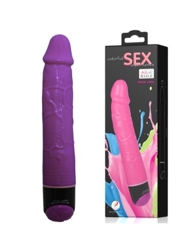 Colorful sex realistic vibrator purple 23 cm - MySexyShop (ES)