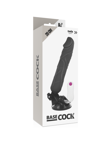Basecock realistic vibrator fernbedienung schwarz 20 cm - MySexyShop.eu