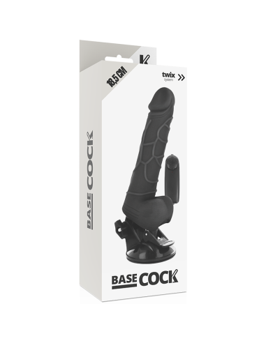 Basecock realistic vibrator fernbedienung schwarz 18.5cm - MySexyShop.eu