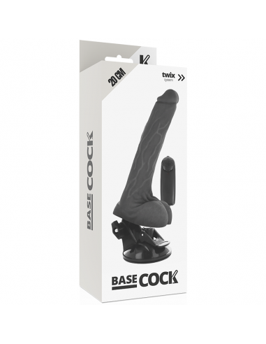 Basecock realistic vibrator fernbedienung schwarz 20cm - MySexyShop.eu