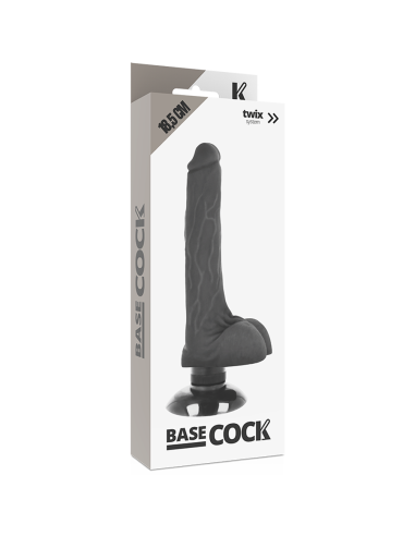 Basecock realistic vibrator 2-1 schwarz 18.5cm - MySexyShop.eu