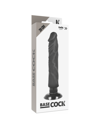Basecock realistic vibrator 2-1 schwarz 20cm - MySexyShop.eu