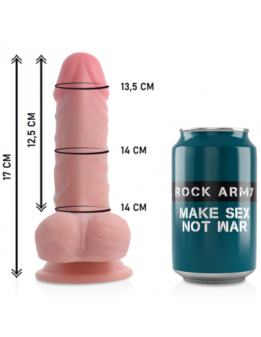 Rockarmy arnes + dual density panzer dildo realista 17cm - MySexyShop.eu