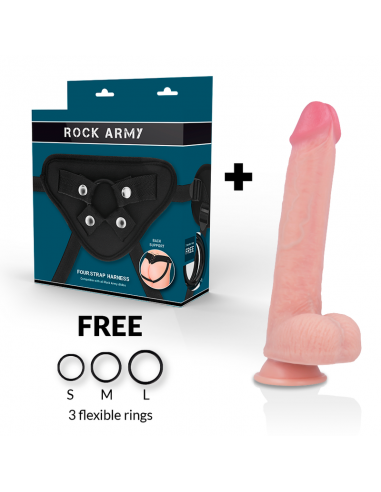 Rockarmy harness + liquid silicone premium kingcobra realistic