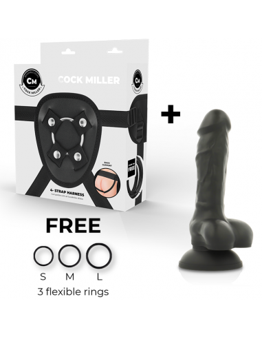 Cock miller harness + silicone density cocksil articulable