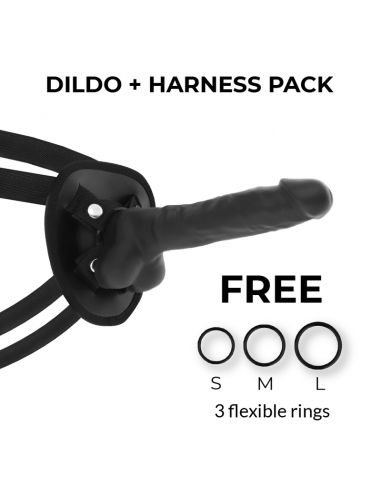 Cock miller harness + silicone density articulable cocksil black 19.5 cm | MySexyShop (PT)